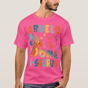 Abuelo of the One-A-Saurus 2nd Birthday Dinosaur P T-Shirt