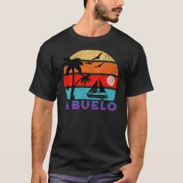 Abuelo Retro Sunset Ocean Großvater T-Shirt