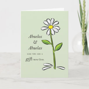 Abuelo und Abuela Geschenk von Gott Daisy Religiou Karte