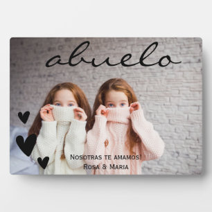 Abuelo We Love You Personnalisé Photo Plaque