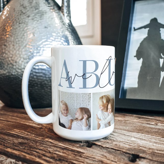 Abuelo Wir Liebe Sie 4 Foto Collage Kaffeetasse (Von Creator hochgeladen)