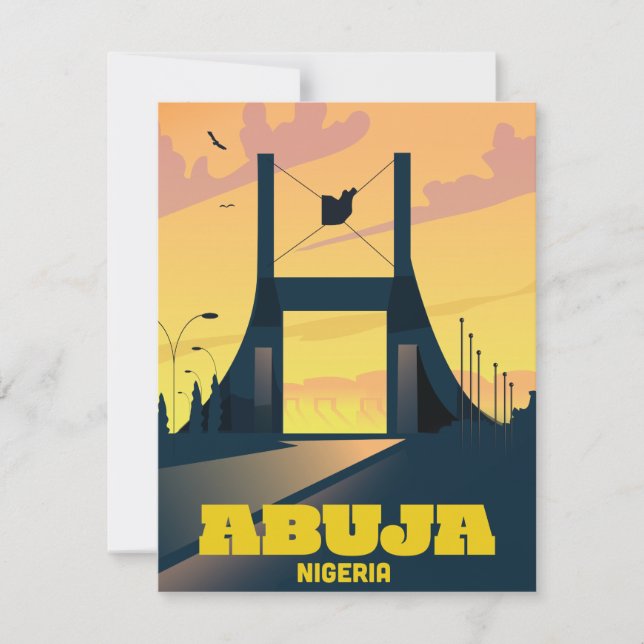 Abuja Nigeria City Gate Vintage Reiseplakat (Vorderseite)