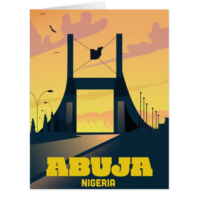 Abuja Nigeria City Gate Vintage Reiseplakat (Vorderseite)