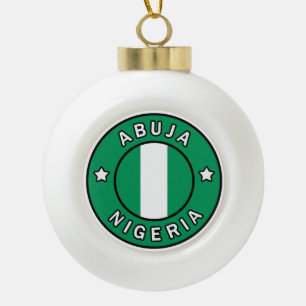 Abuja Nigeria Keramik Kugel-Ornament