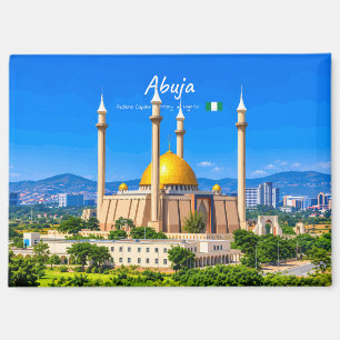 Abuja, Nigeria - Nationalmoschee Goldene Kuppel Magnet
