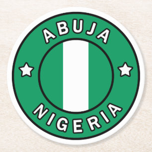Abuja Nigeria Runder Pappuntersetzer
