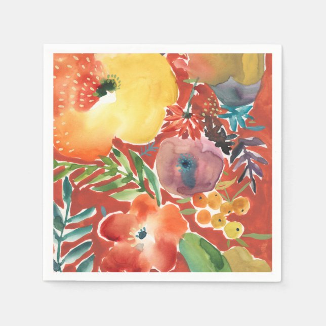 Abundant Florals III Serviette (Vorderseite)