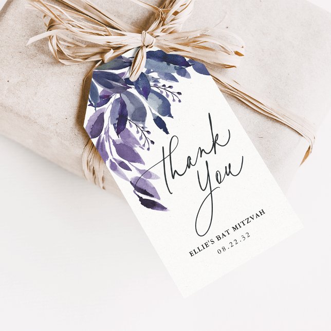 Abundant Foliage Violet Botanical Vielen Dank Geschenkanhänger (Von Creator hochgeladen)