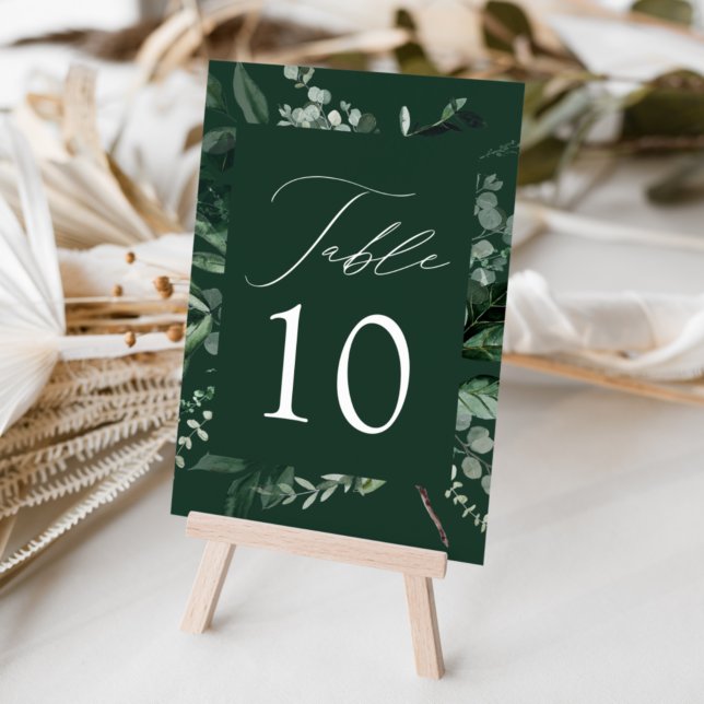 Abundant Greenery Wedding Tischnummer (Von Creator hochgeladen)