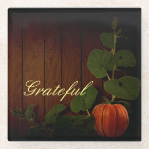 Abundant Harvest Pumpkin Erntedank Glasuntersetzer
