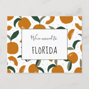 Abundant Orangen wir nach Florida gezogen neue Adr Ankündigungspostkarte