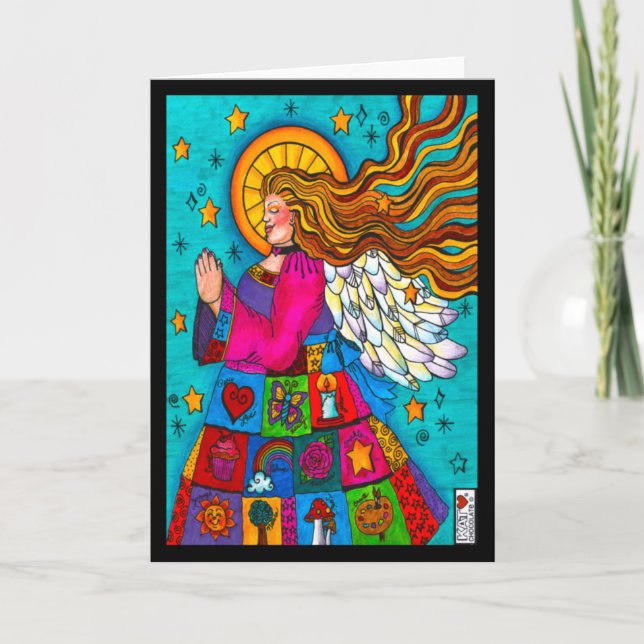 Abundant Segen Joyous Life Angel Card Karte (Vorderseite)