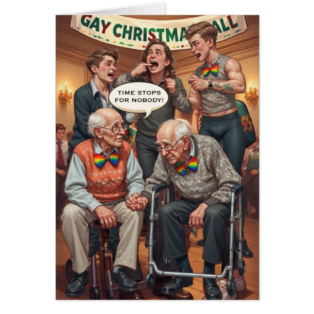 Abus d'Aînés homosexuels : Carte de Noël LGBTQIA+ (Devant)