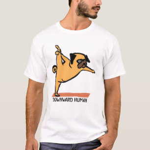 Abwärts Human-Yoga-Dog-Funny T-Shirt