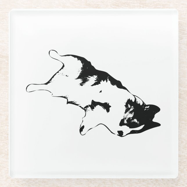 Abwärtstrend Glasuntersetzer (Vorderseite)