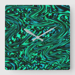 Abwärtstrend Quadratische Wanduhr
