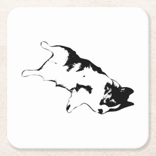 Abwärtstrend Rechteckiger Pappuntersetzer