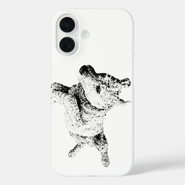 Abwärtswägerin iPhone 16 Hülle (Rückseite)