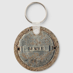 Abwasserkanal-Kanaldeckel Schlüsselanhänger