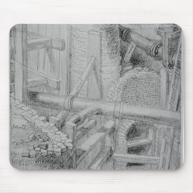 Abwasserkanalbau in Bloomsbury, London, 1845 Mousepad (Vorne)