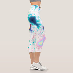 Abwechslung lebendiger eklektischer Farben Capri Leggings