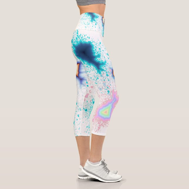 Abwechslung lebendiger eklektischer Farben Capri Leggings (Rechts)