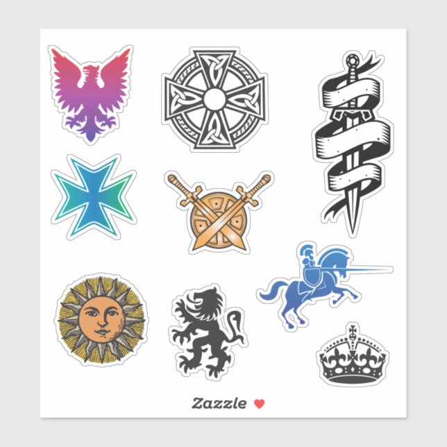 Abwechslung zwischen Mittelalter und Renaissance Aufkleber (Blatt)