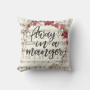 Abweg in einem Manger Vintag Hymne Weihnachtskranz Kissen