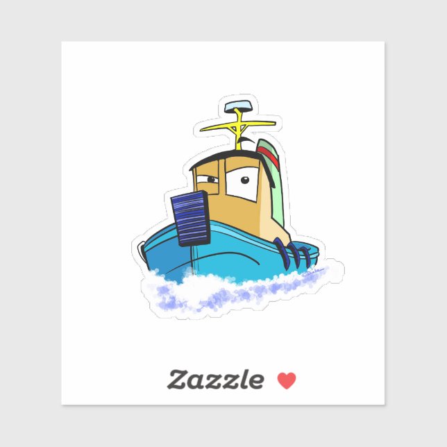 Abweichendes Schleppboot Aufkleber (Blatt)