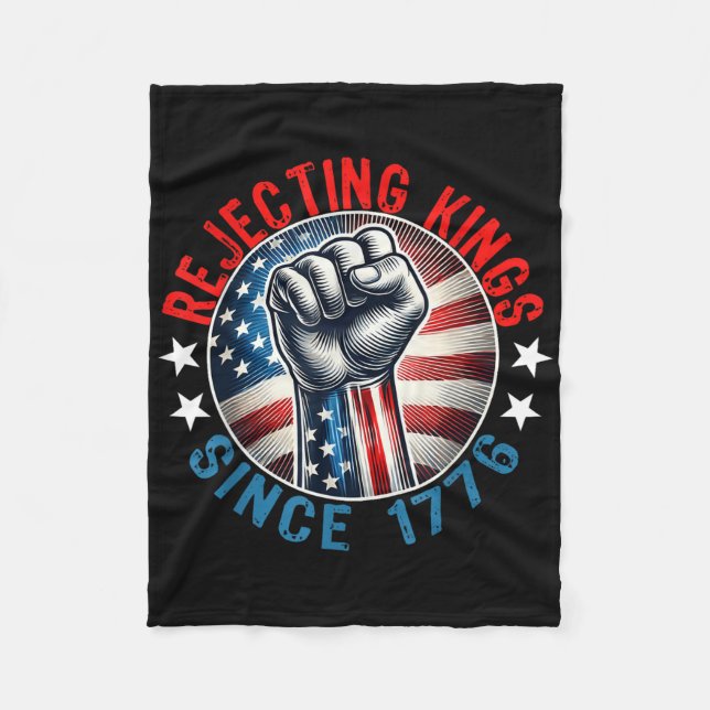 Abweisende Könige seit 1776 Handgriff Design Fleecedecke (Vorderseite)