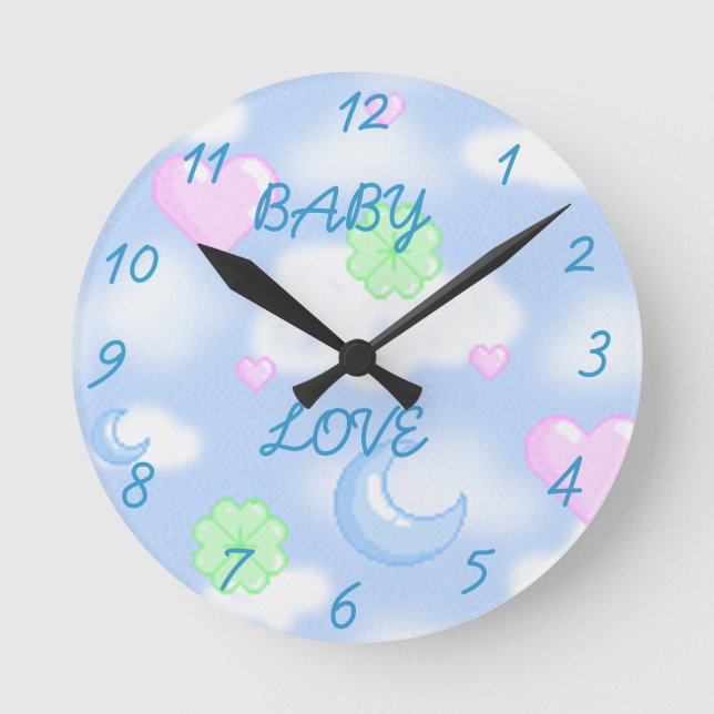 ABY LIEBE COLLECTION RUNDE CLOCK WANDUHR (Vorderseite)