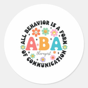 Aby Therapist Verhaltensanalyst Autismus Therapie  Runder Aufkleber