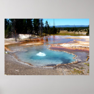 Abyss Pool Hot Springs Yellowstone National Park Poster