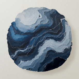 "Abyssal Flow" Rundes Kissen