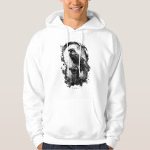 Abyssal Gaze Heavy Metal Raven Skull Hoodie