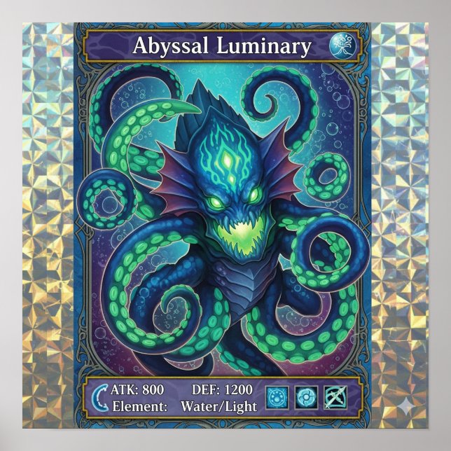 Abyssal Luminary Trading Card Poster (Vorne)