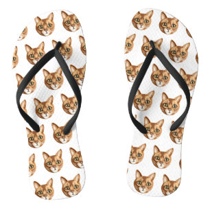 Abyssinian Cat 3D Inspiriert Flip Flops