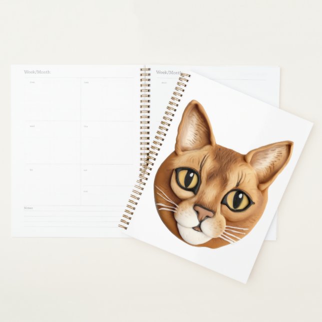 Abyssinian Cat 3D Inspiriert Planer (Anzeige)