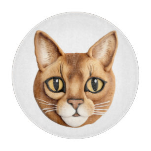 Abyssinian Cat 3D Inspiriert Schneidebrett