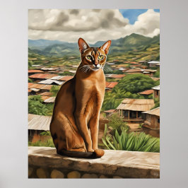 Abyssinian Cat - Art Print Poster
