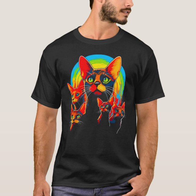 Abyssinian Cat Best Friends T-Shirt (Vorderseite)