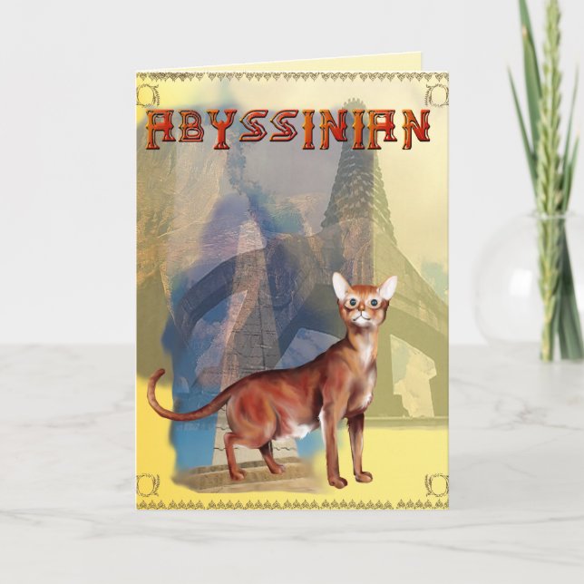 Abyssinian Cat Card Karte (Vorderseite)