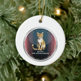 Abyssinian Cat Keramik Ornament