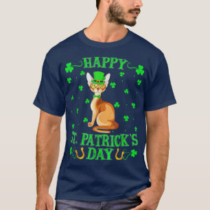Abyssinian Cat Lover Leprechaun T-Shirt