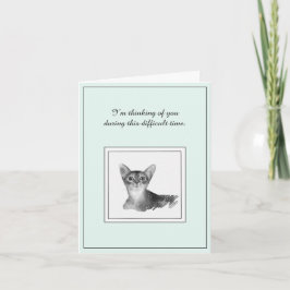 Abyssinian Cat Sympathy Card Karte