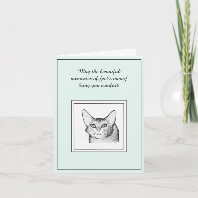 Abyssinian Cat Sympathy Card Karte (Vorderseite)
