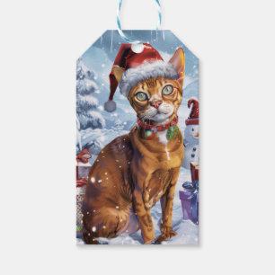 Abyssinian Cat Winter Wonderland Weihnachtsfreude Geschenkanhänger