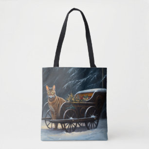 Abyssinian Snowy Sleigh Ride Weihnachtsdekor Tasche