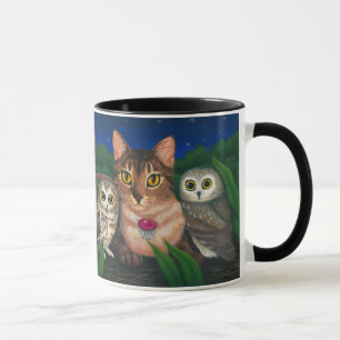 Abyssinische Katze sah Whet Tasse