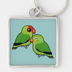 Abyssinischer Lovebird-entzückende Paare Schlüsselanhänger